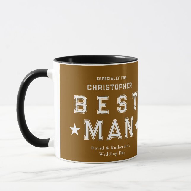 Caneca Presente de Agradecimento ao Padrinho Marrom (Esquerda)