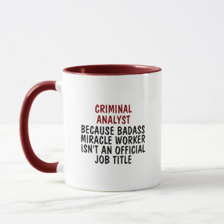 Caneca Presente de Analista Criminal, Analista Criminal E