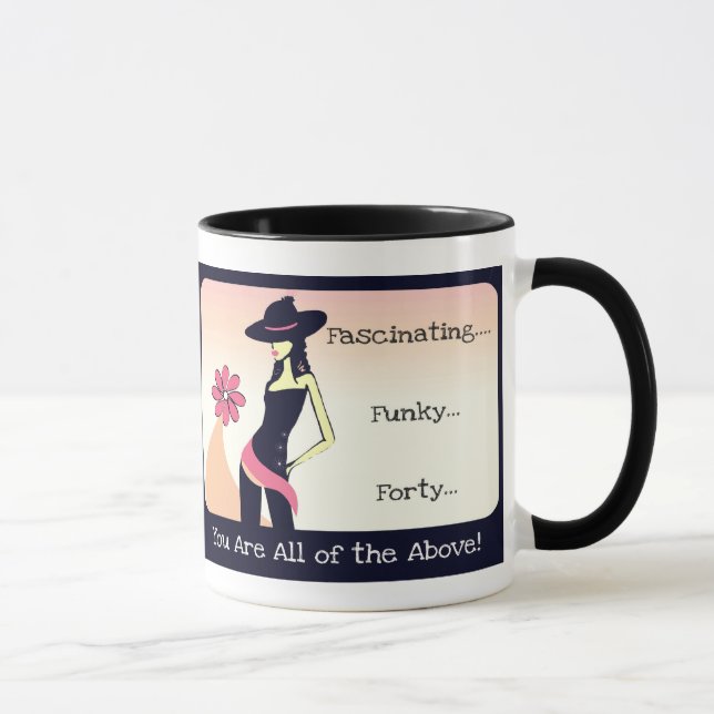 Caneca Presente de aniversário de 40 anos Funky barato da (Direita)