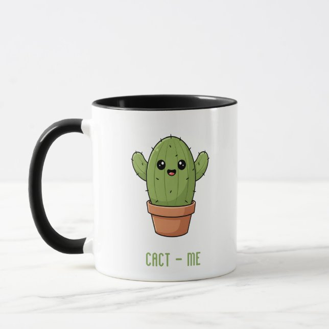 Caneca Presente de Aniversário de Casal de Cactus Engraça (Esquerda)