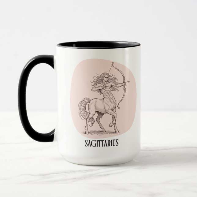 Caneca Presente de aniversário do zodíaco de Sagitário no (Esquerda)