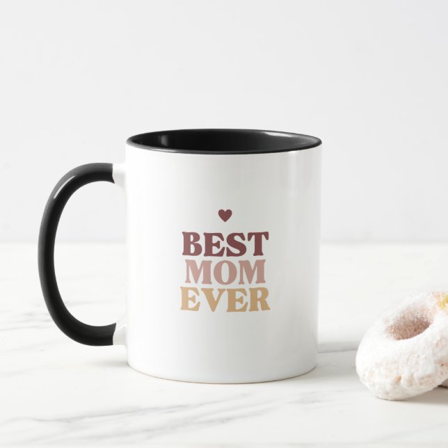 Caneca Presente de aniversário emocionante 'Melhor Mãe do (Com Donut)