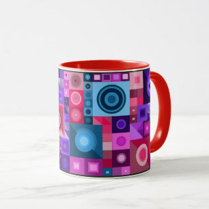 Caneca Presente de aniversário gráfico criativo colorido