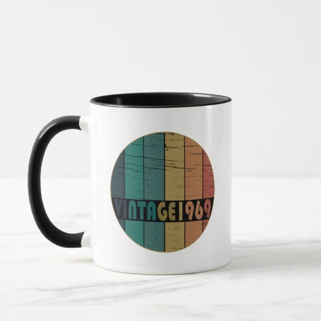 Caneca Presente de aniversário vintage nascido em 1969 (Esquerda)