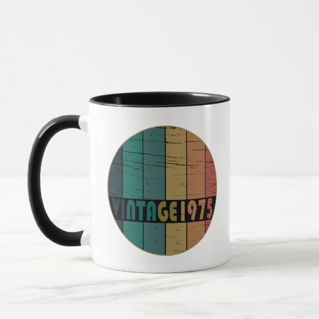 Caneca Presente de aniversário vintage nascido em 1975 (Esquerda)
