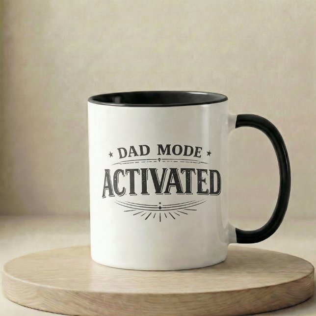 Caneca Presente de Anúncio de Gravidez Modo Pai Ativado (Pregnancy Announcement Gift Dad Mode Activated Mug)