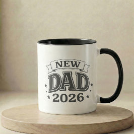 Caneca Presente de Anúncio de Gravidez Novo Pai 2026