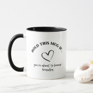 Caneca presente de anúncio de gravidez para avô