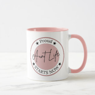 Caneca Presente de Anúncio de Gravidez para Tia Orgulhosa