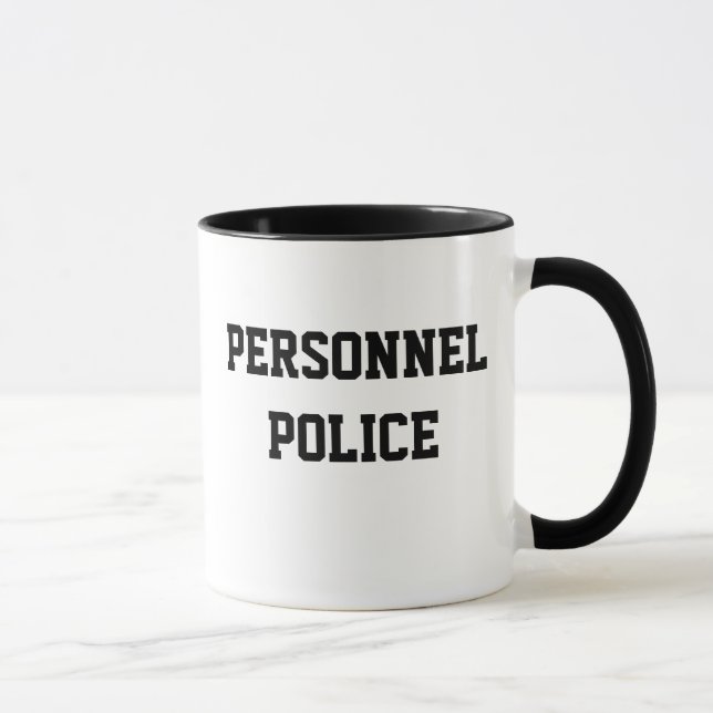 Caneca Presente de Apelido do HR Engraçado pela Polícia d (Direita)
