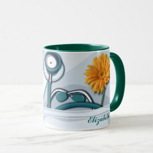 Caneca Presente de Apreciação de Enfermeiro Stethoscope e