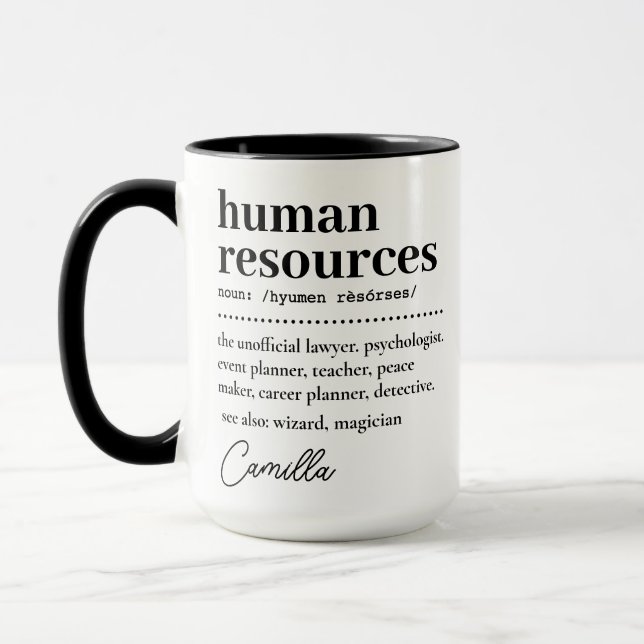 Caneca Presente de Apreciação de HR, Definição de Recurso (Esquerda)