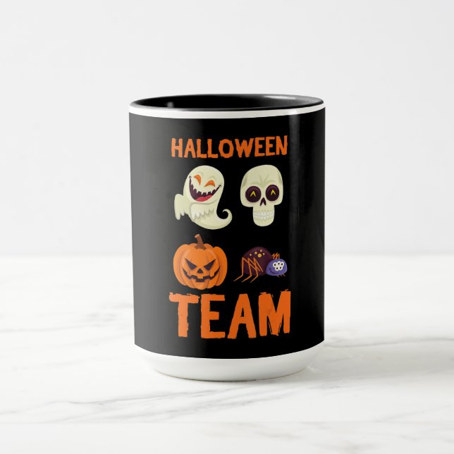 Caneca Presente de aranha | Equipe de Halloween Pumpkin G (Centro)