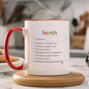 Caneca Presente de Autocomplete de Pesquisa de Amigo/BFF 