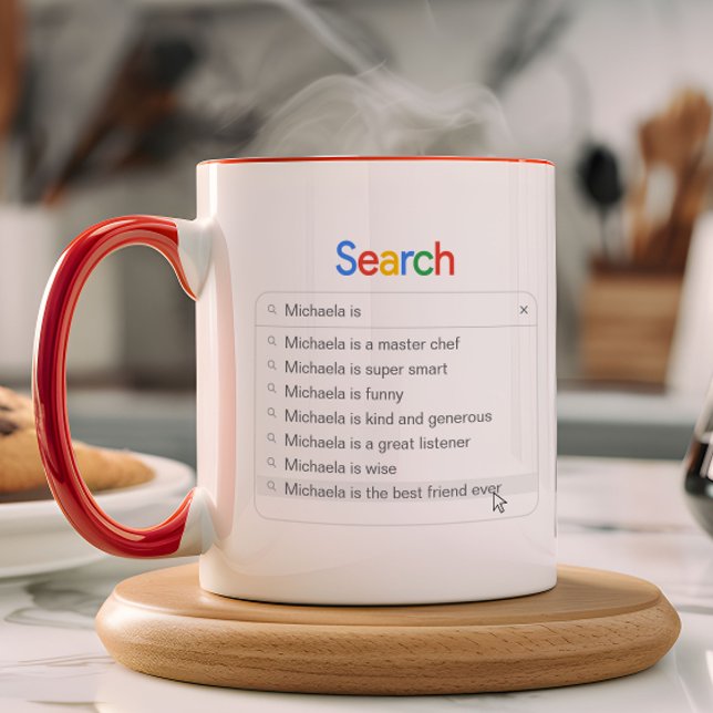 Caneca Presente de Autocomplete de Pesquisa de Amigo/BFF  (Criador carregado)