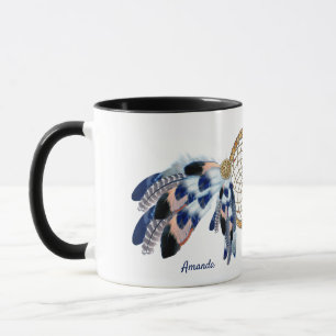 Caneca Presente de Casamento de Sonho Azul Exótico