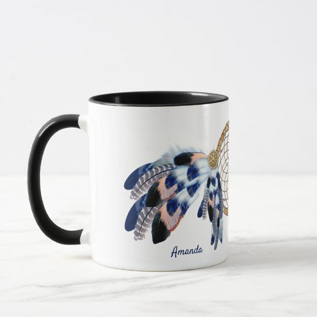 Caneca Presente de Casamento de Sonho Azul Exótico (Esquerda)