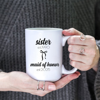 Caneca Presente de casamento para irmã, Proposta de madri