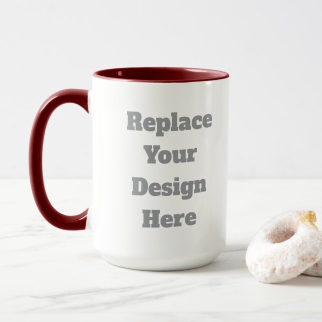 Caneca Presente de Casamento Personalizado – Crie o Seu P (Com Donut)