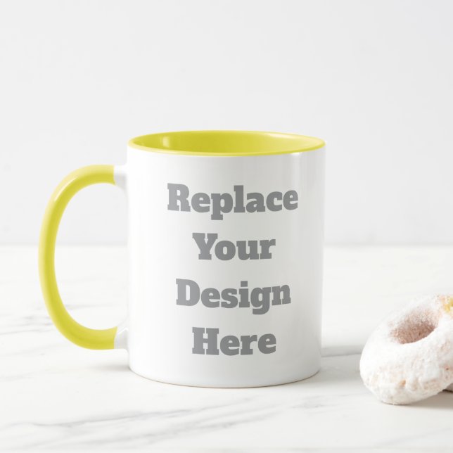 Caneca Presente de Casamento Personalizado – Crie o Seu P (Com Donut)