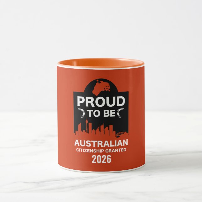 Caneca Presente de cidadania australiana (Centro)