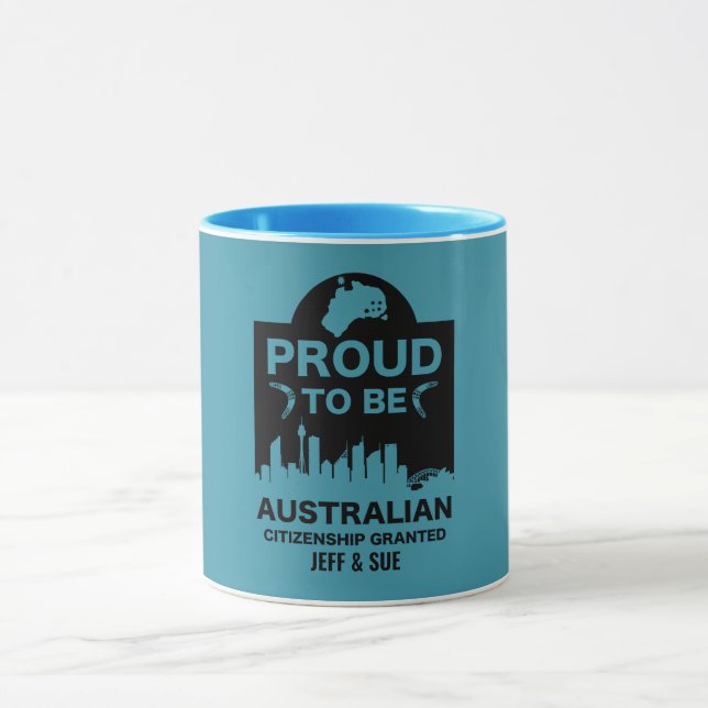 Caneca Presente de cidadania australiana (Centro)