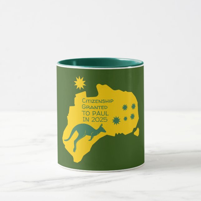 Caneca Presente de cidadania australiana | Cidadania Auss (Centro)