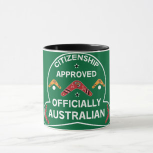 Caneca Presente de cidadania australiana   Cidadania Auss