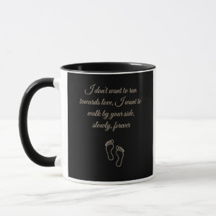 Caneca Presente de Citação de Amor Lento para Casais
