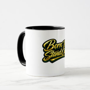Caneca Presente de Citação Dourada Nascido Para se Destac