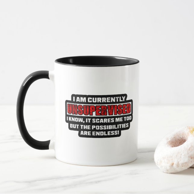 Caneca Presente de Citação Engraçada e Sarcástica Atualme (Com Donut)