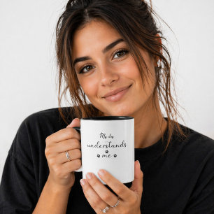 Caneca Presente de Citação Fofo Meu Cachorro Me Entende p