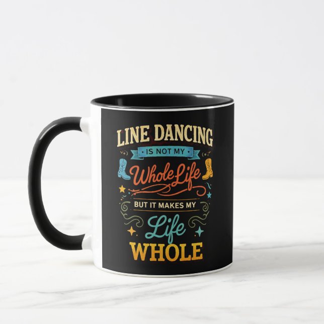Caneca Presente de Dança em Linha para Dançarino de Toda  (Esquerda)