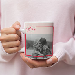 Caneca Presente de Dia de as mães de Fotografia Rosa e Ve