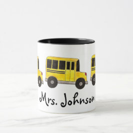 Caneca Presente de driver de ônibus escolar personalizado
