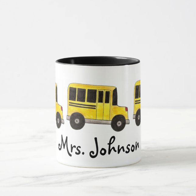 Caneca Presente de driver de ônibus escolar personalizado (Centro)