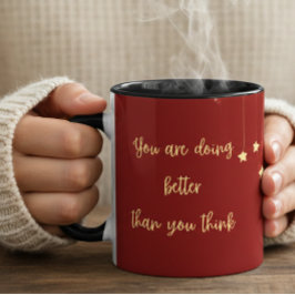 Caneca Presente de Encorajamento Motivacional para Saúde