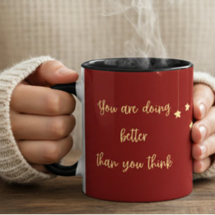 Caneca Presente de Encorajamento Motivacional para Saúde