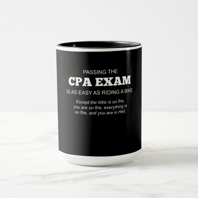 Caneca Presente de Exame de Contabilista Público Certific (Centro)