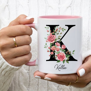 Caneca Presente de Flor de Nascimento Rosa Personalizado