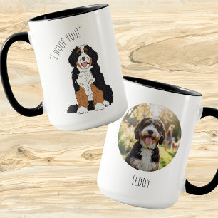 Caneca Presente de Foto de Mascote Personalizado Eu Au Au