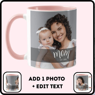Caneca Presente de Foto Estabelecido pela Mamãe para Nova