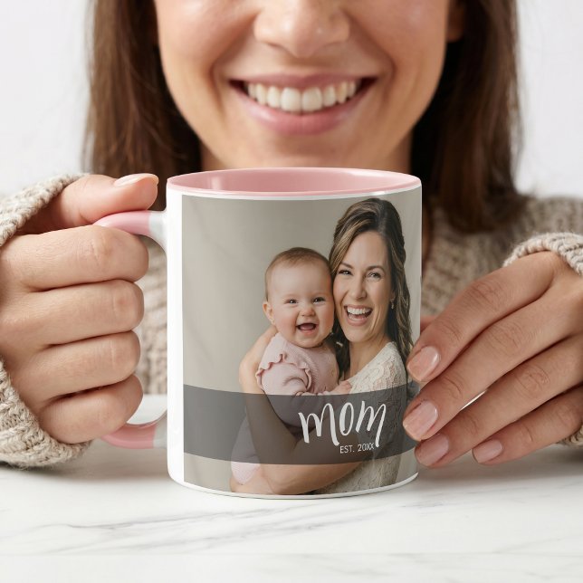 Caneca Presente de Foto Estabelecido pela Mamãe para Nova (Criador carregado)