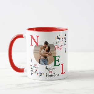 Caneca Presente de Foto Festiva de Natal para Casais