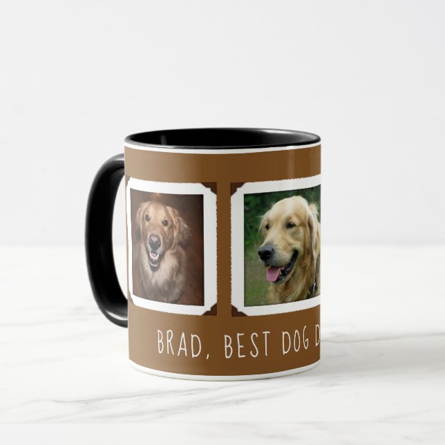 Caneca Presente De Foto Para Cachorro / Mãe De Gato / Pai (Frente Esquerda)