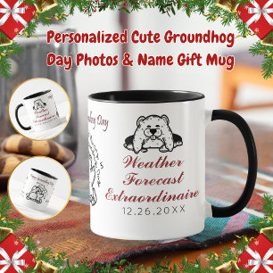 Caneca Presente de Fotos e Nome para o Dia do Groundhog e