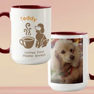 Caneca Presente de Mãe de Cachorro Poodle Personalizado c