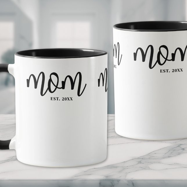 Caneca Presente de Mãe Estabelecida Nova Mãe (Mom Established New Mom Gift Mug)