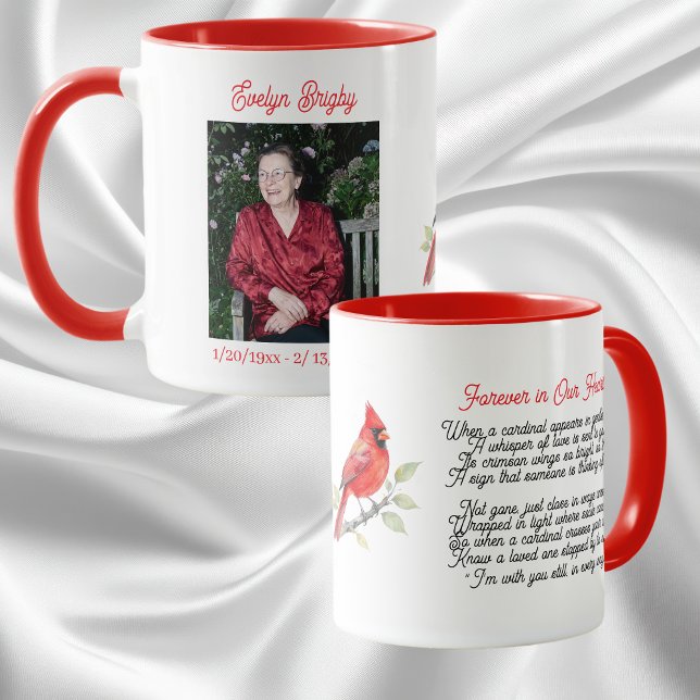 Caneca Presente de Memória do Poema do Cardinal (Criador carregado)