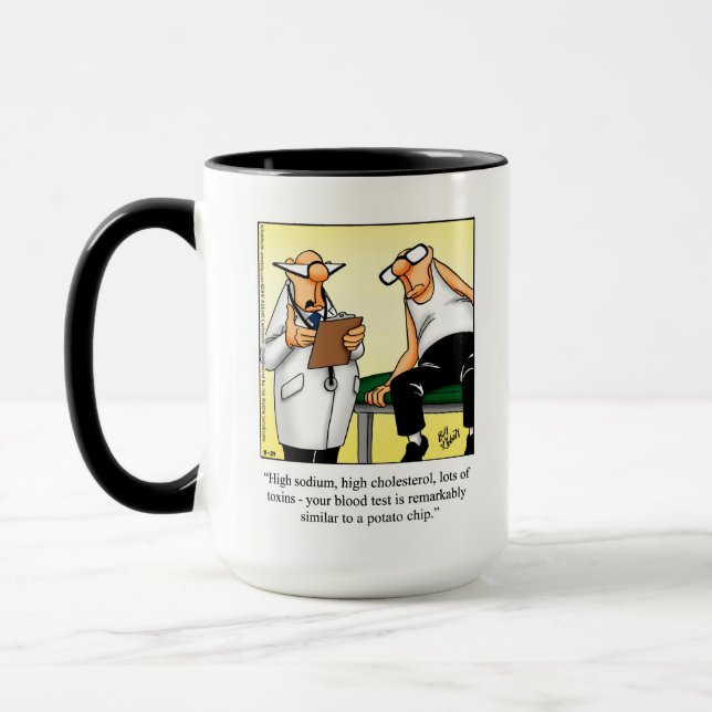 Caneca Presente de Mug de Humor Médico "Batata Chip" (Esquerda)